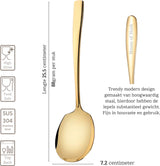 Opscheplepel 25.5cm Goud Set