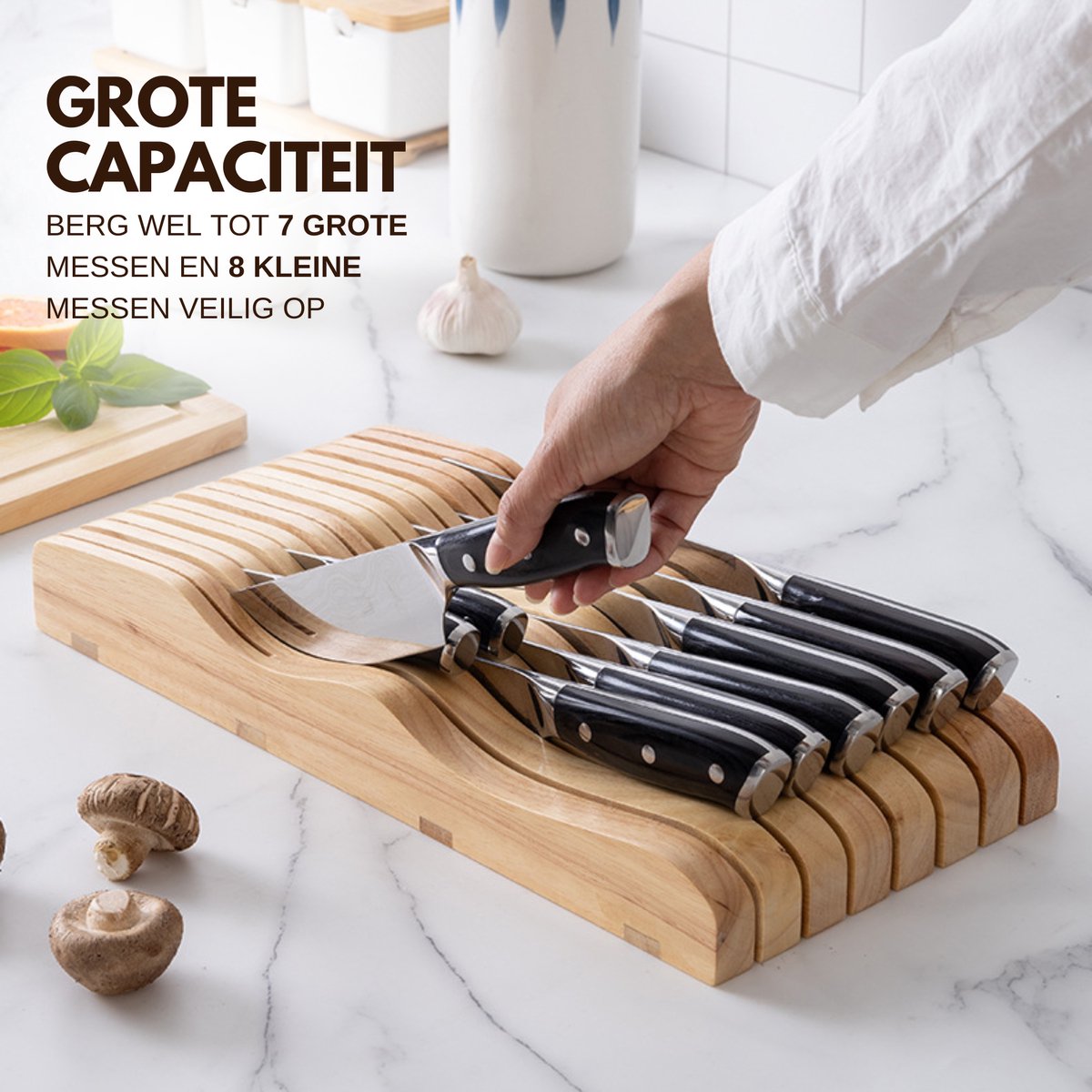 Messenblok voor Lade Groot