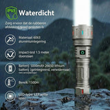 Zaklamp 5800Lumen 5000mAh Zilver