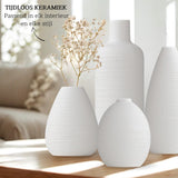 Keramieke Vazen Set Klein 4 Stuks Wit