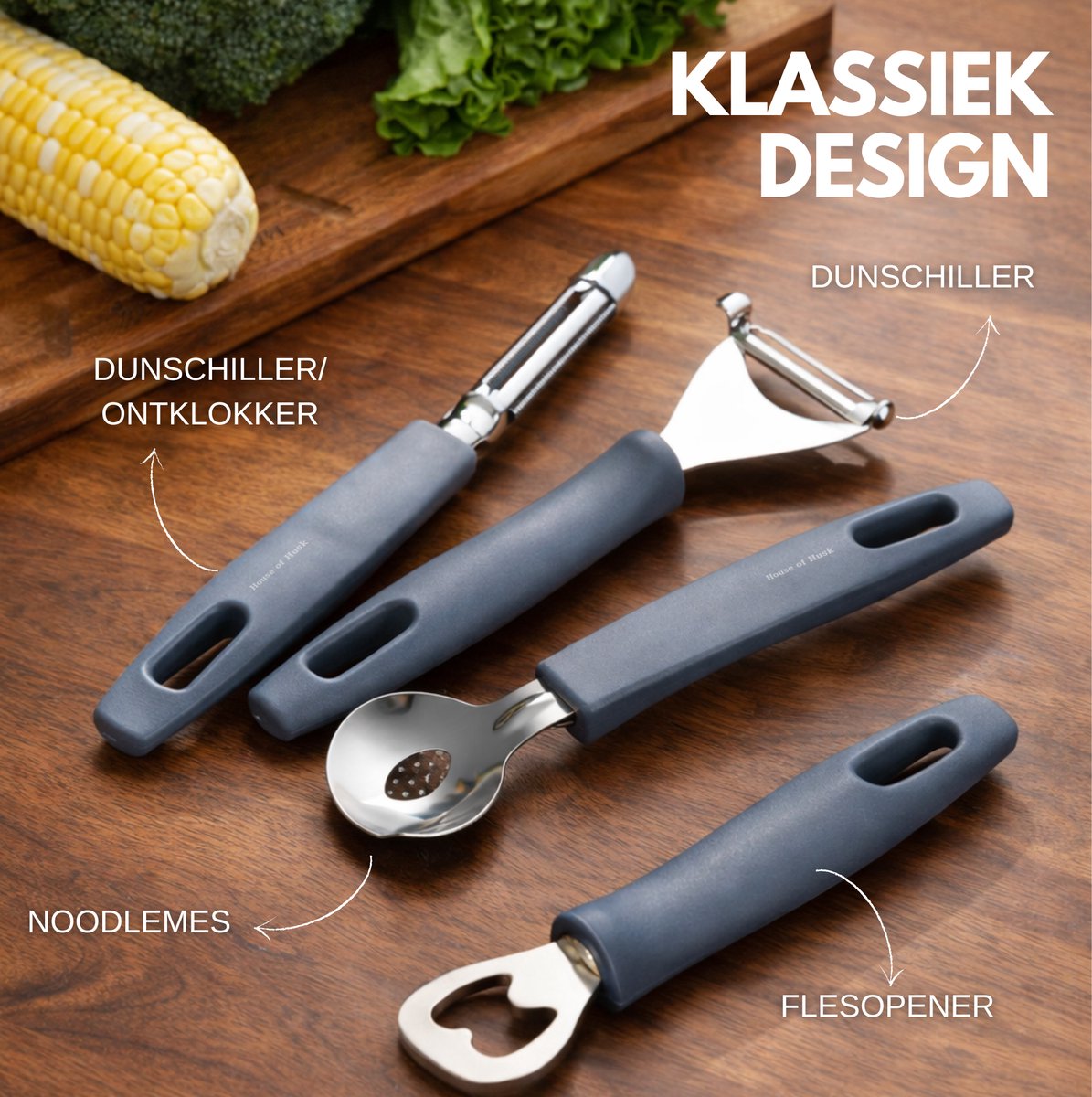 2 Dunschiller & Bieropener & Noodlemes Set