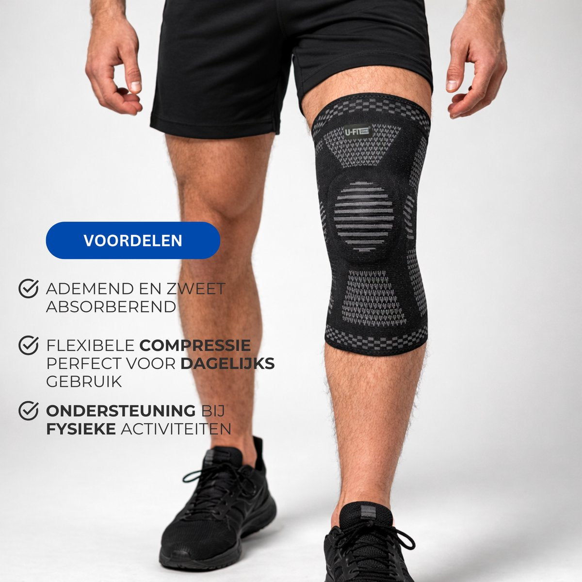Pro Kniebrace 1 Stuk Zwart