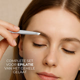 Epileer Pincet Zilver Set