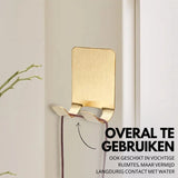 RVS Duo Wandhaak 8 Stuks Goud