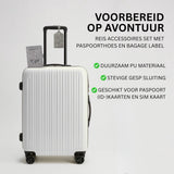 Paspoort Hoesje met Bagagelabel Grijs