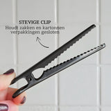 Vershoudclips Zwart 112mm 8 Stuks