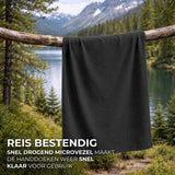Sneldrogende Microvezel Handdoek Set Zwart