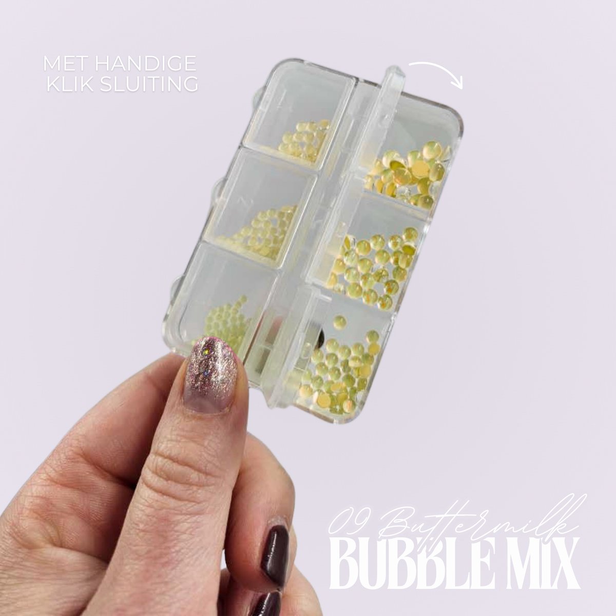 Nagel Glitter Art 2 Set Nr. 09 Buttermilk