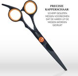 Kappersscharen Set 9-delig Zwart Oranje