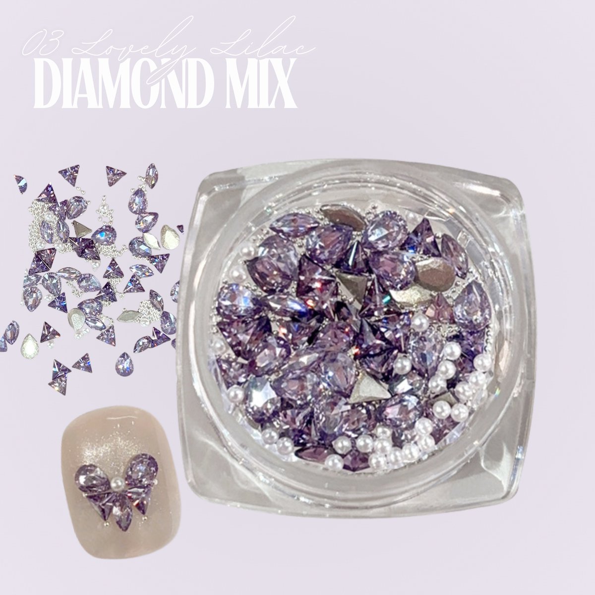 3D Nagel Glitter 3 Kleruen Set