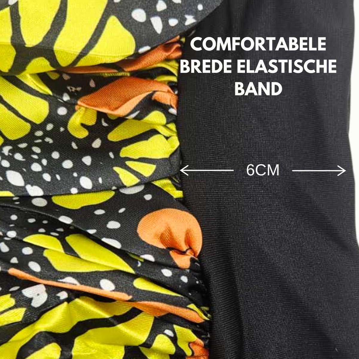 Bonnet XL Slaapmuts Zwart Geel