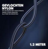 3-in-1 USB Oplaadkabel USB A naar C Micro en IP