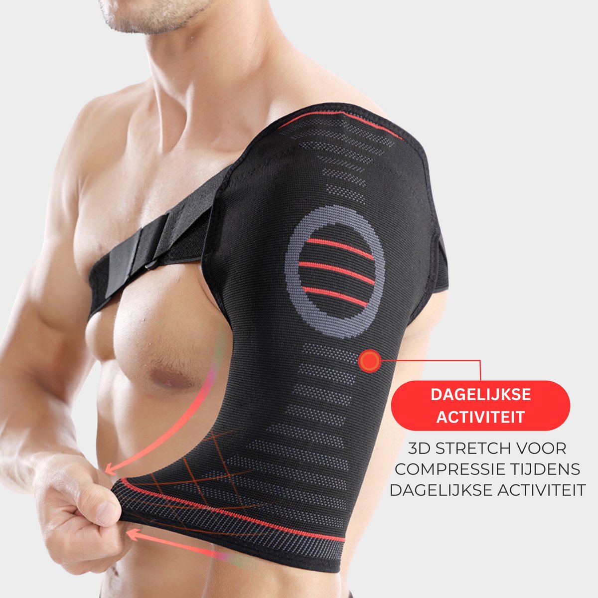 Compressie En Rek U Fit One Compressie Schouder Brace - Verstelbare Schouderbandage ...