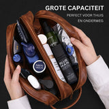 Kunstleren Toilettas Cognac Bruin