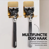 RVS Duo Wandhaak 8 Stuks Goud