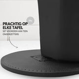 PU Onderzetters 10 Stuks Zwart