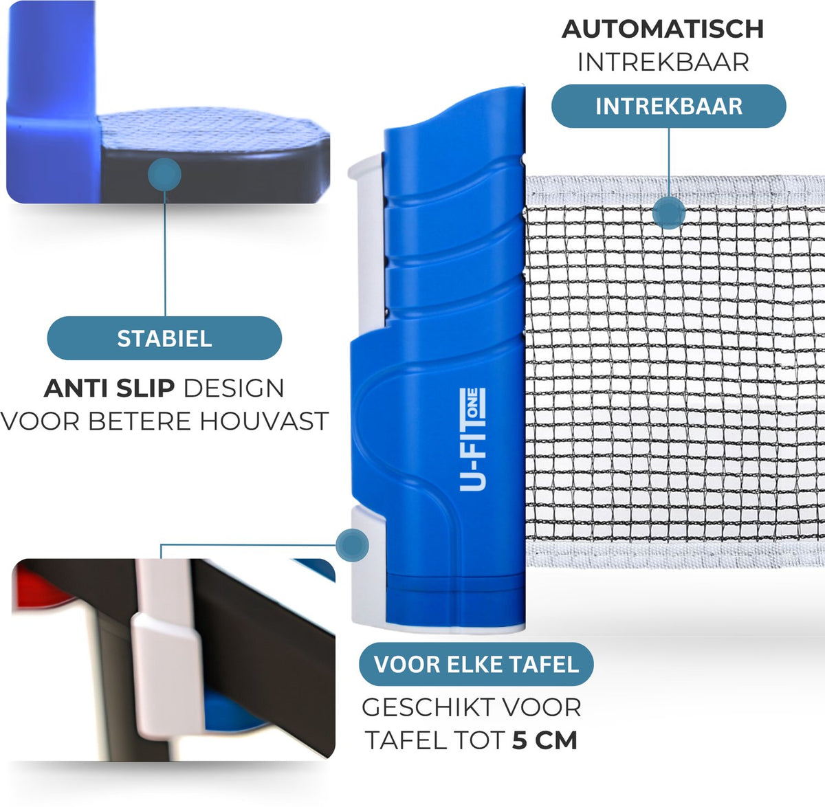Tafeltennis Net Blauw