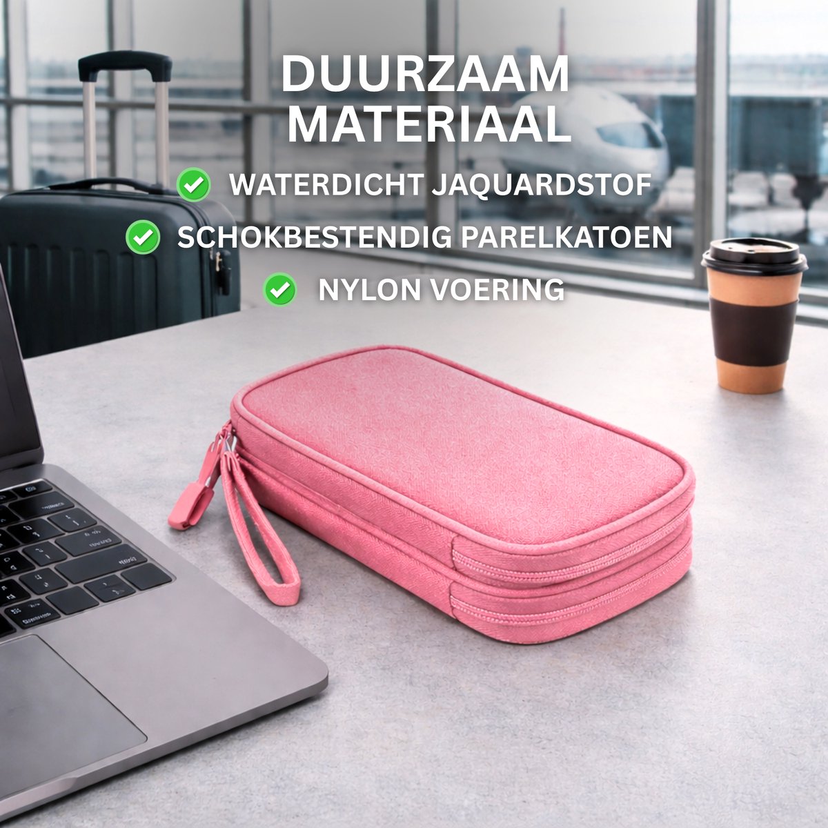 Kabel Organiser Tas Roze
