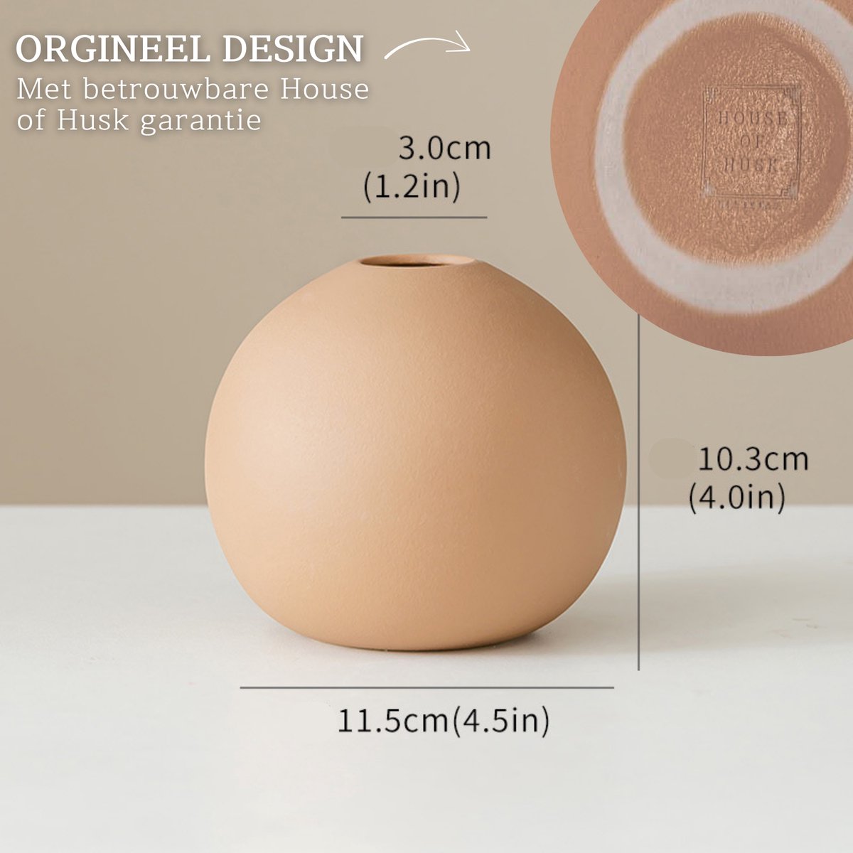 Keramieke Vazen Set Klein 4 Stuk Bruin