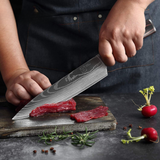 Chef Knife 10Cr15CoMov Hout Damascus