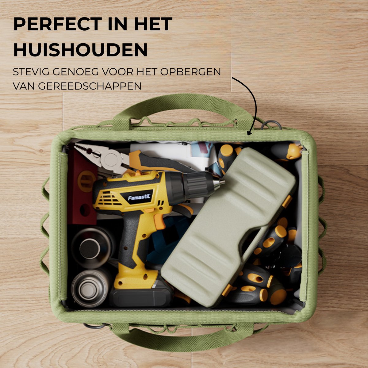 Stoffen Vouwkrat met Handvat