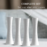 Keramieke Vazen Set Klein 4 Stuks Wit