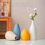 Keramieke Vazen Set Klein 4 Stuks Multicolor