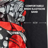 Bonnet XL Slaapmuts Zwart Rood