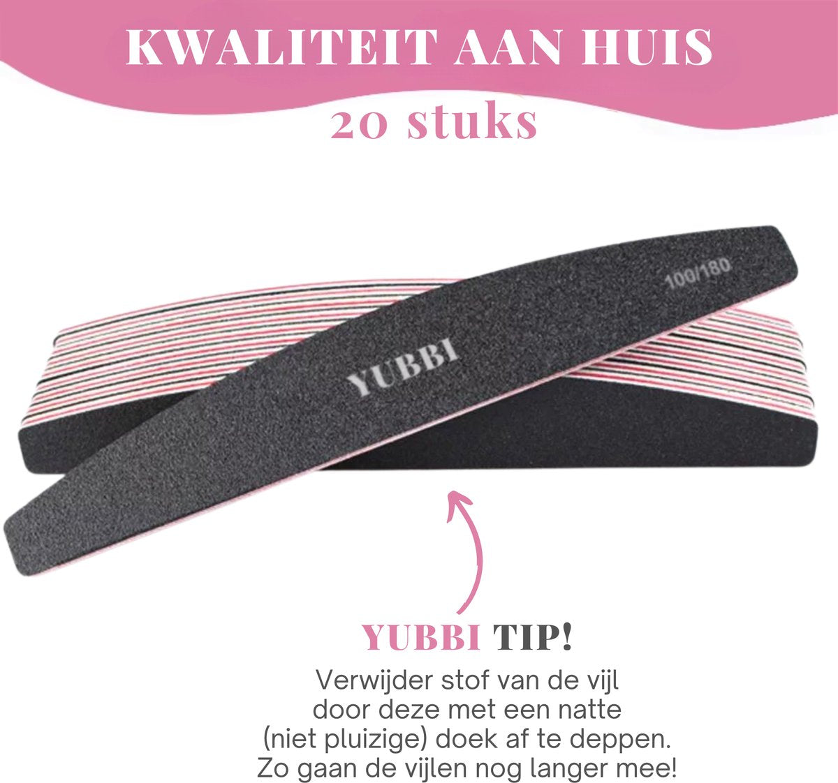 Zebra Nagelvijl Zwart Maan 20 Stuks