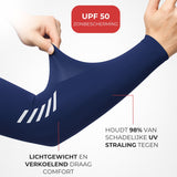UPF 50+ UV Bescherming Arm Sleeves 2 Stuks Blauw