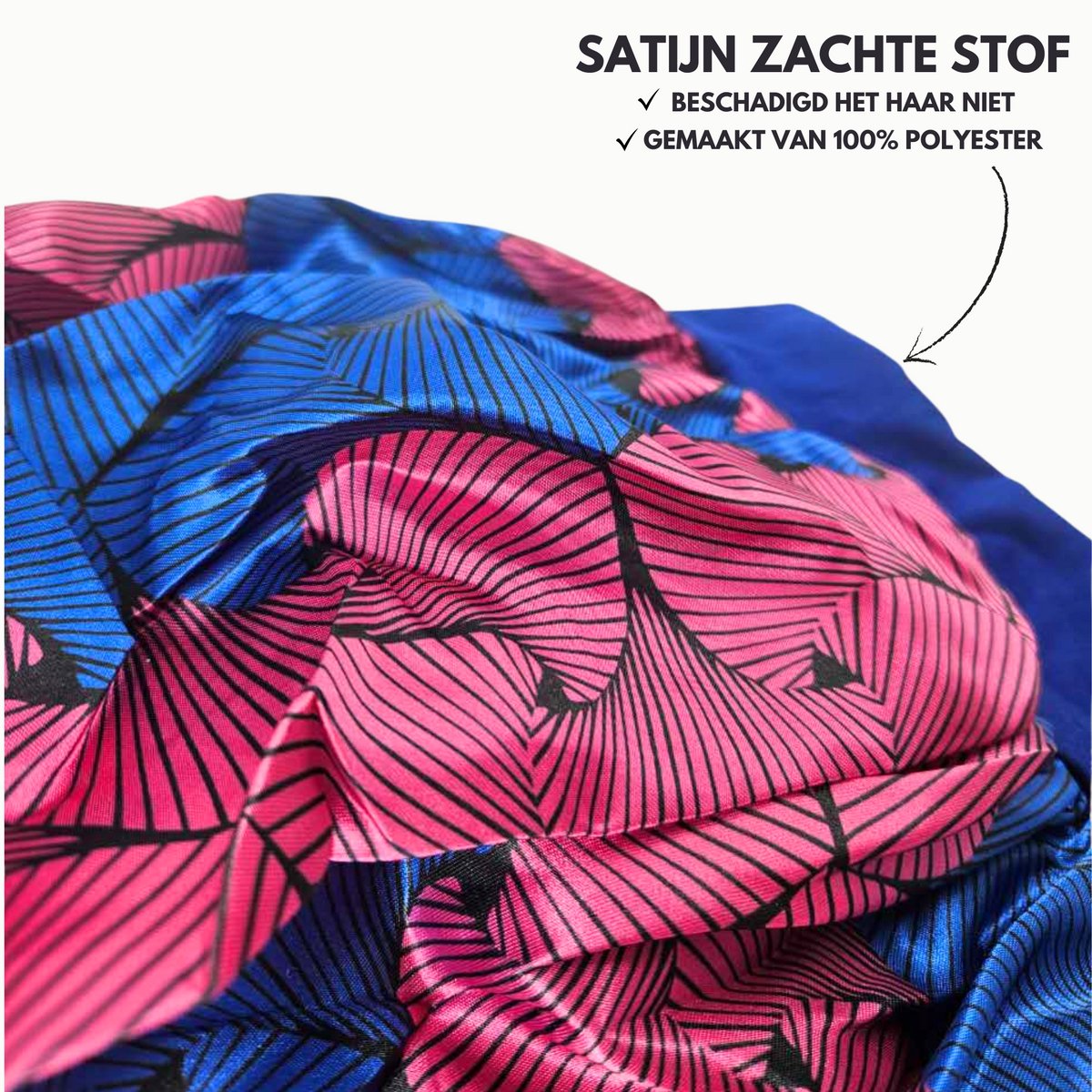 Bonnet XL Slaapmuts Blauw