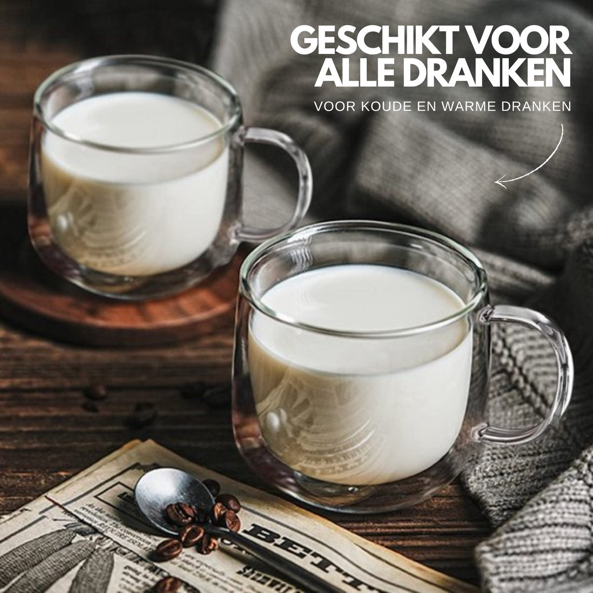 Dubbelwandige Glazen met Oor 250ml