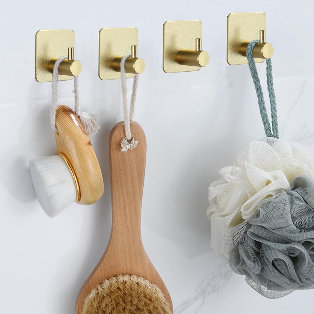 RVS Wandhaak 8 Stuks Goud