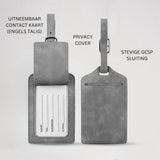 Paspoort Hoesje met Bagagelabel Grijs