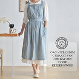 Licht Denim 'Ruffle' Keukenschort