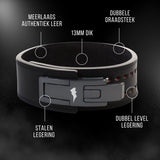 Lifting Belt Dubbel Level Leren Zwart