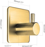 RVS Wandhaak 8 Stuks Goud