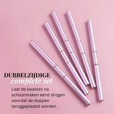 5-delige Dubbelzijdige Nail Art Penselen Roze