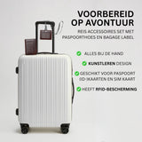 Paspoort Hoesje met Kaarthouder Bruin