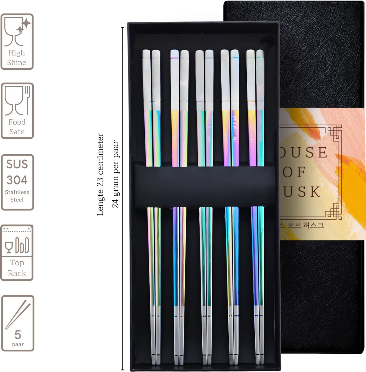 Chopstick Set Lux Meerkleurig