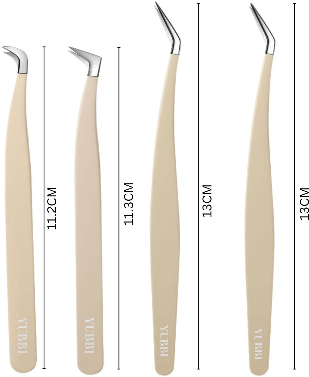 Wimperextension Pincet Set Beige