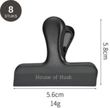 Vershoudclips Zwart 56mm 8 Stuks
