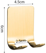 RVS Duo Wandhaak 8 Stuks Goud