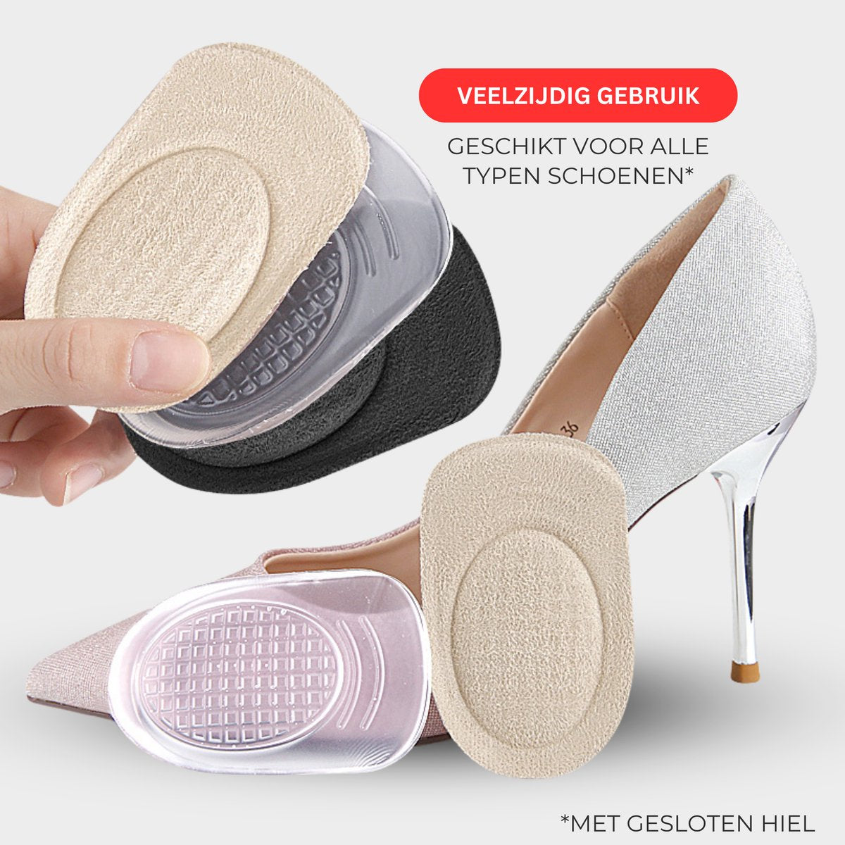 Inlegzolen 6 Stuk Beige