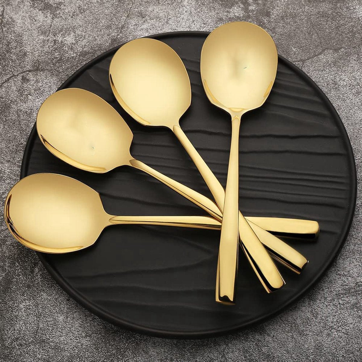 Opscheplepel 25.5cm Goud Set