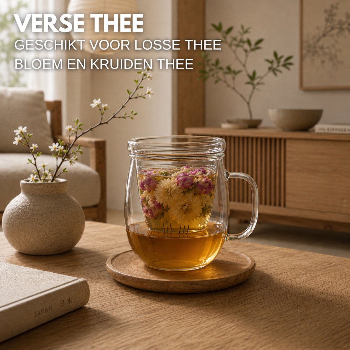 Theeglazen Set met Filter 2 Stuks