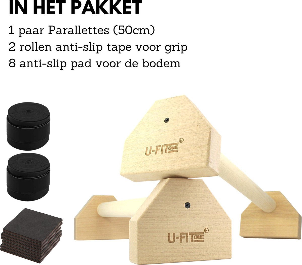 Parallettes Hout 50cm Push up Bar