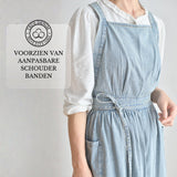 Licht Denim 'Ruffle' Keukenschort