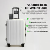 Paspoort Hoesje met Kaarthouder Zwart