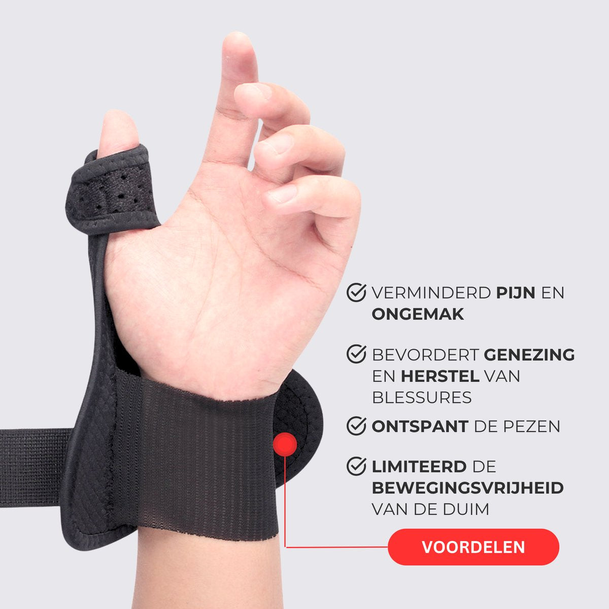 Duimbrace Zwart Rechts